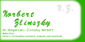 norbert zlinszky business card